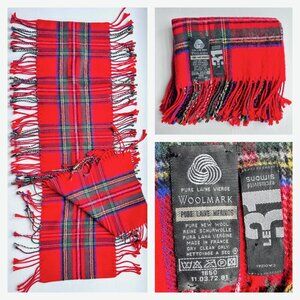 Simons Le 31 made in France Woolmark Pure New Wool plaid scarf